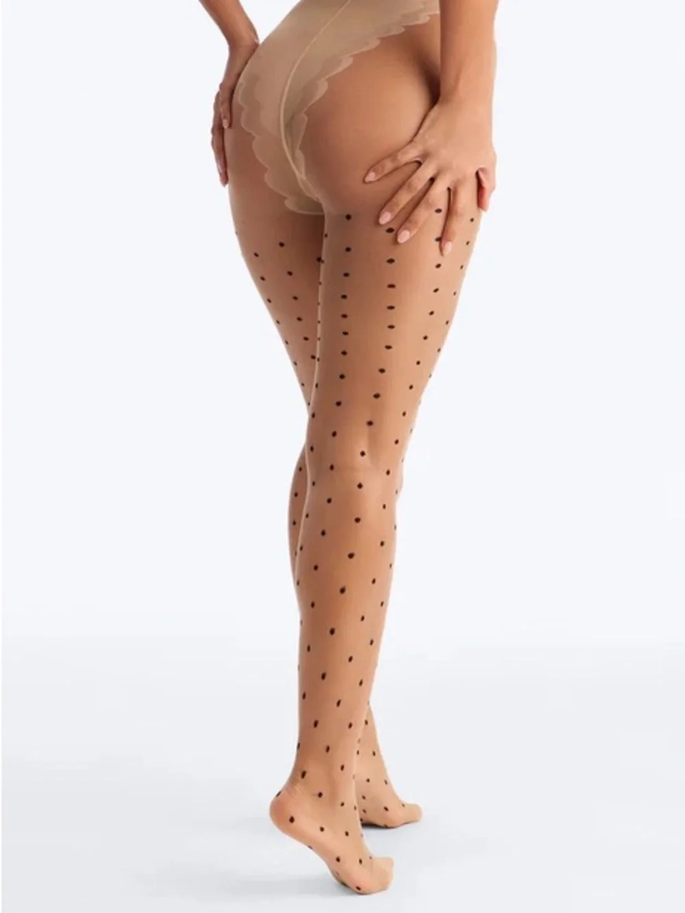 Sheer Nude Polka Dot Tights NEW 🏷️